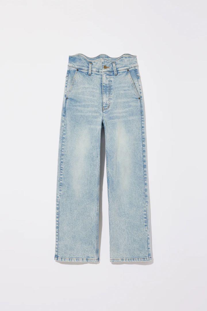 パンツ Eaphi WAVE DESIGN HIGH WAIST DENIM