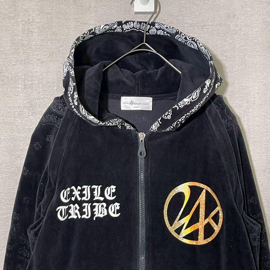 24karats　EXILE　ベロアジャージ　2wayセットアップ　ペイズリー柄