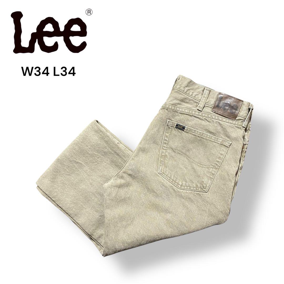90s Lee リー ブラウンデニムパンツ W34 L34フェード