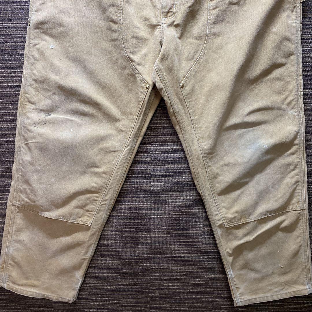 90s Carhartt USA製 ダブルニー　神フェード ワークパンツw46