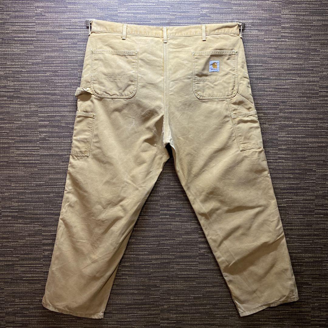90s Carhartt USA製 ダブルニー　神フェード ワークパンツw46