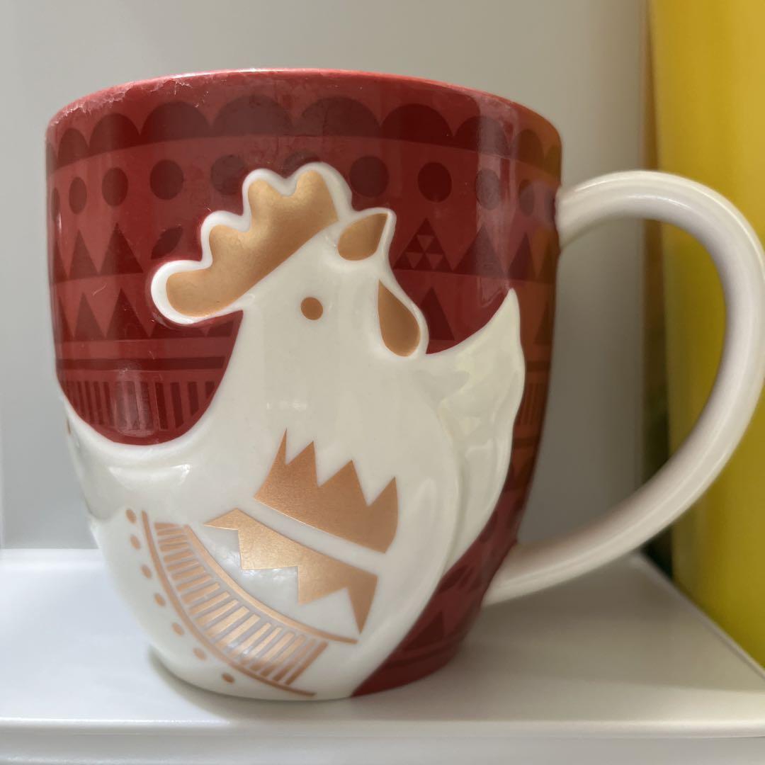 スタバマグカップ　干支　とり