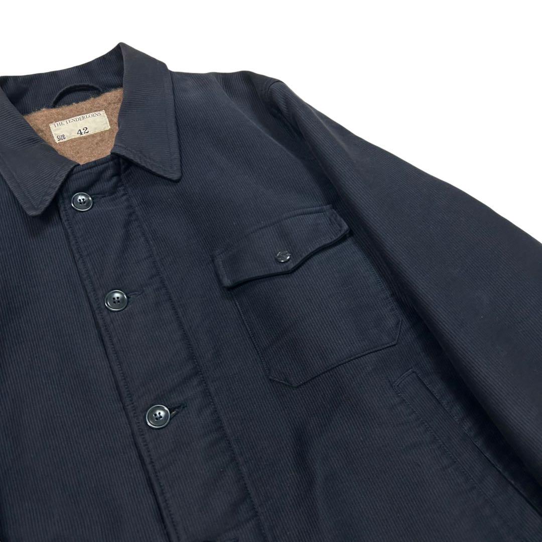 希少品！ TENDERLOIN デッキ ボア ジャケット ネイビー 紺 L 42