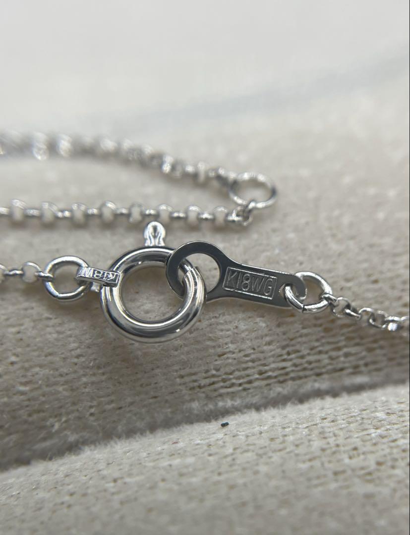 JC218★高級 ダイヤモンド0.2ct K18WG ネックレス