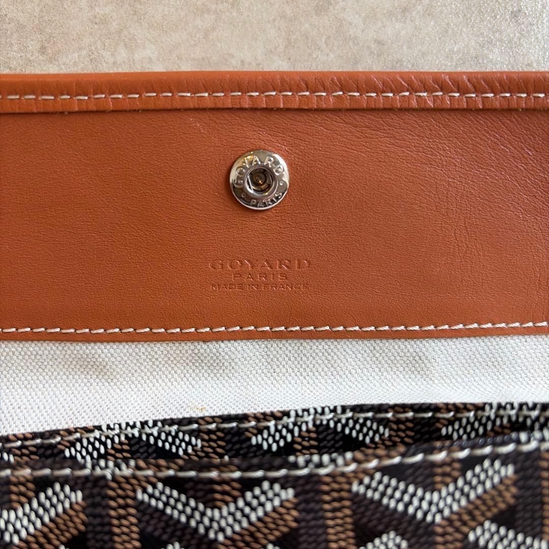 GOYARDゴヤール サンルイ PM トートバッグ ブラウン ポーチ付き【中古