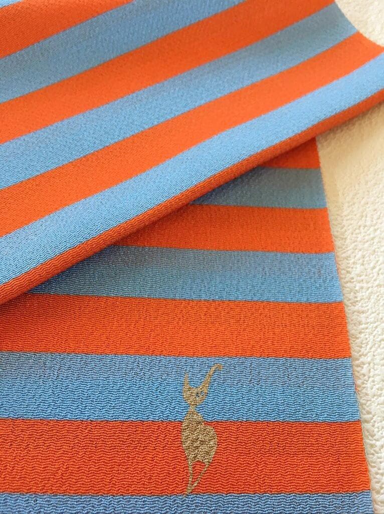 ボーダー帯揚げ