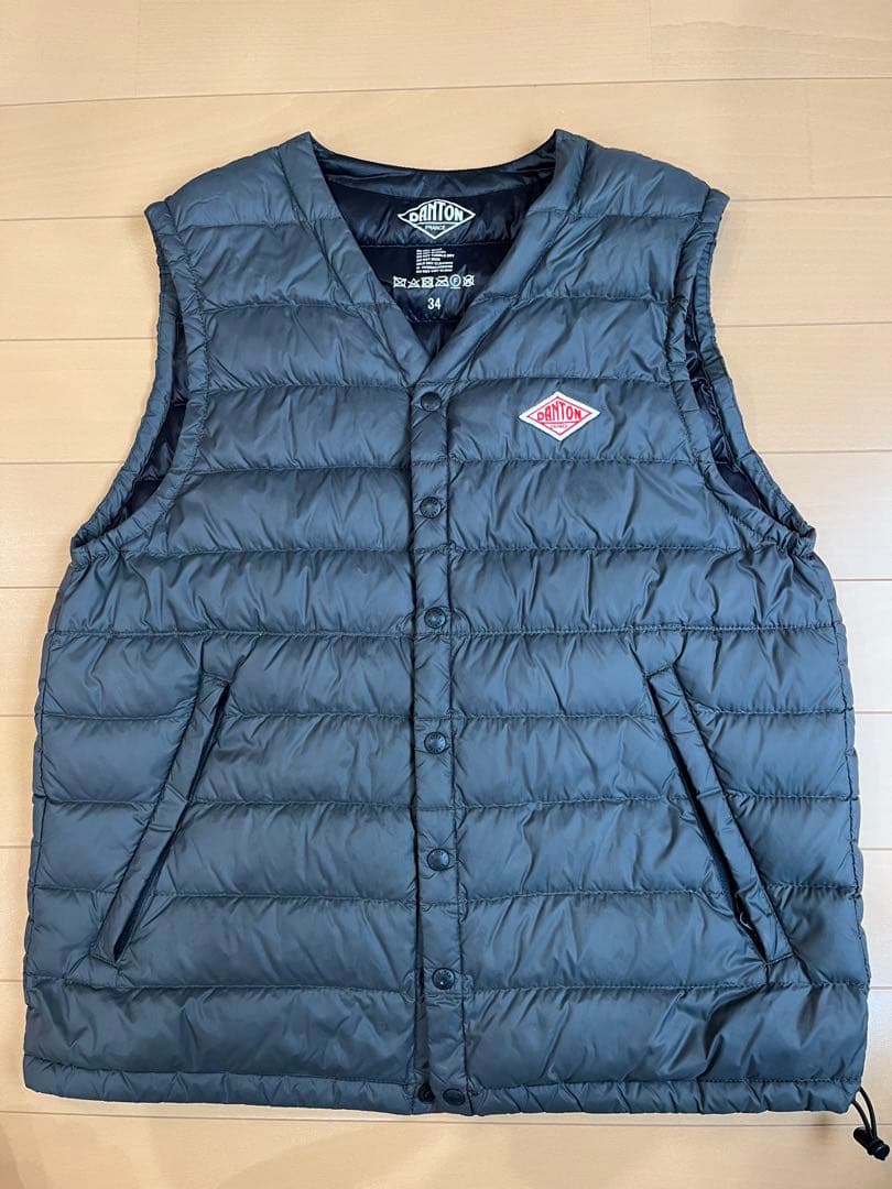 DANTON ダウンベスト グレー 34サイズXS SS DANTON