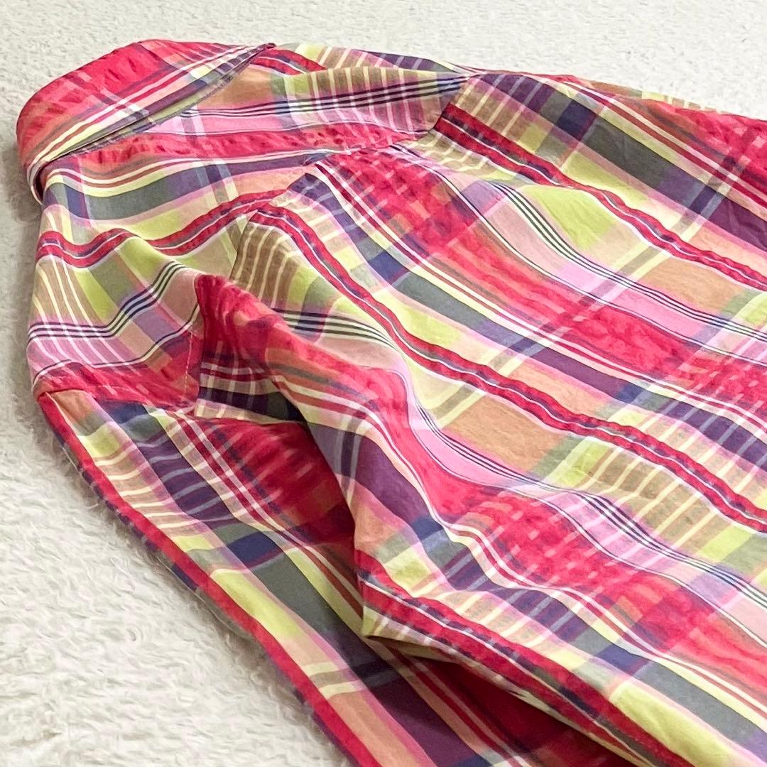 ヴィヴィアンウエストウッド　長袖シャツ チェック　マルチカラー　オーブ刺繍　BD