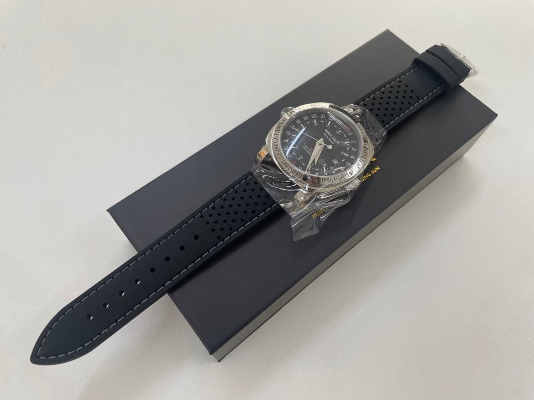 【安心の正規品】 ♥ WANCHER ASTRONAUT 自動巻き腕時計 ブラック新品、♥