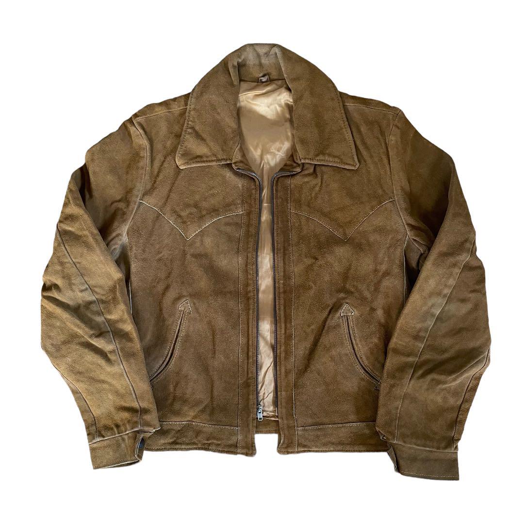 70s Buckboard スウェードジャケット 太襟 IDEAL ショート丈