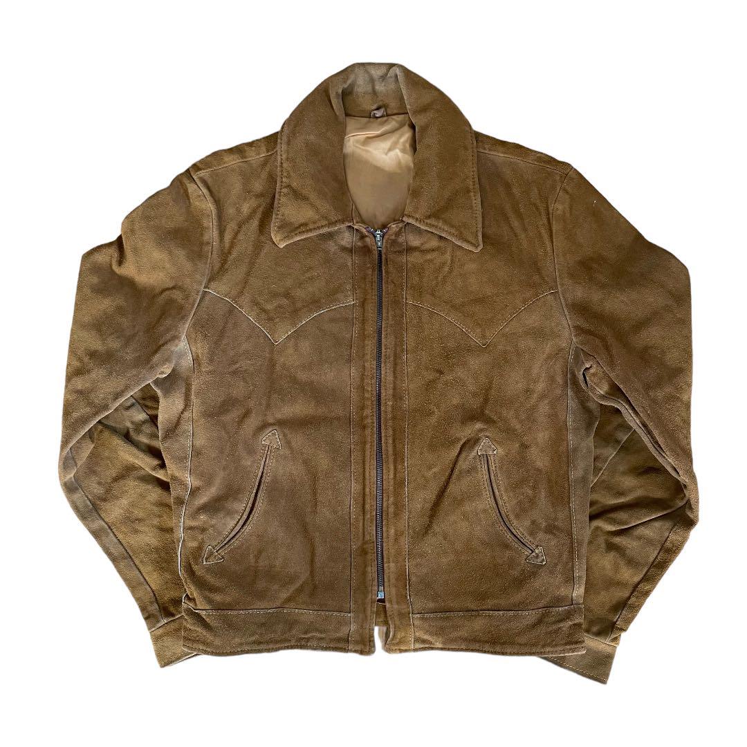 70s Buckboard スウェードジャケット 太襟 IDEAL ショート丈