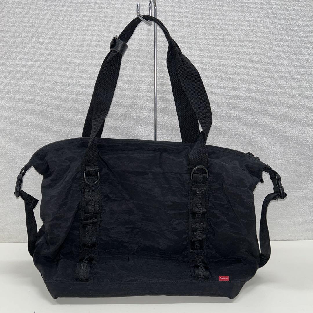 程度良好 Supreme Zip Tote ジップ トート バッグ ブラック 黒
