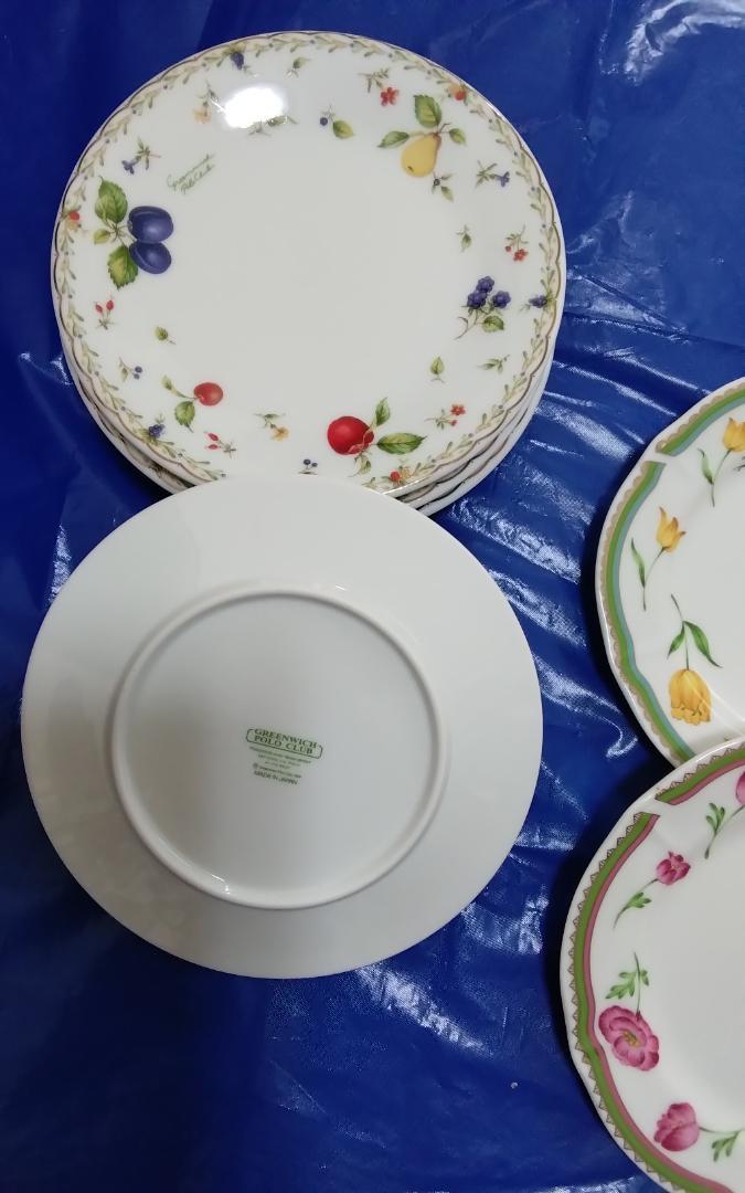 GREENING WICH POLOCLUBケーキ皿5枚２組、ジバンシー皿5枚
