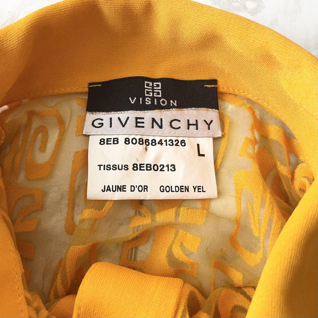希少 GIVENCHY ジバンシー シャツ ブラウス ロゴ レディース 黄色 希少 GIVENCHY ジバンシー シャツ ブラウス ロゴ レディース