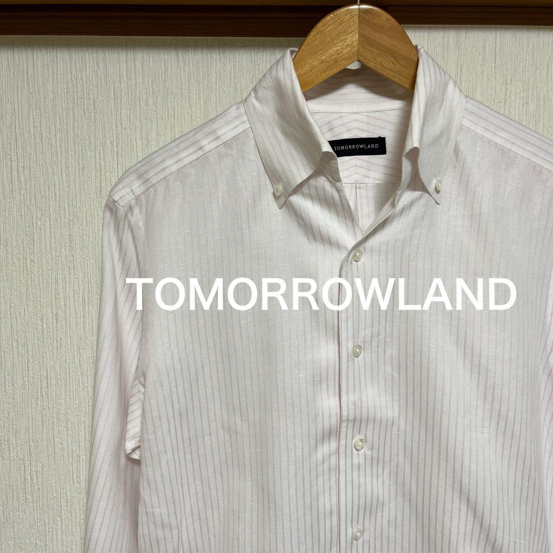 【美品】TOMORROWLAND コットン　カラミ　ワンピースカラーシャツ