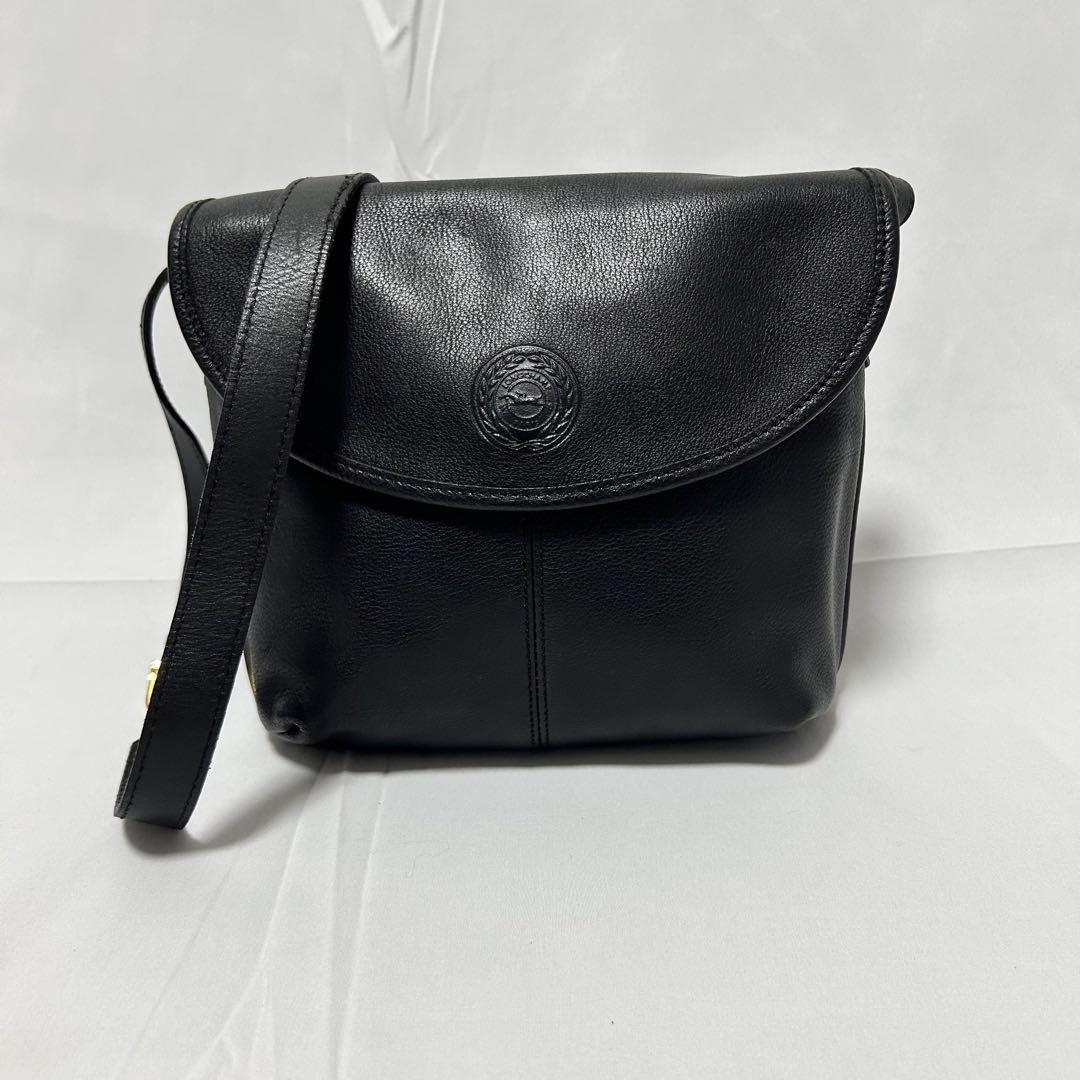 [週末限定][美品] ロンシャン　レザーショルダーバッグ　ゴールド LONGCHAMP ロンシャン レザー ショルダーバッグ シボ革 ゴールド