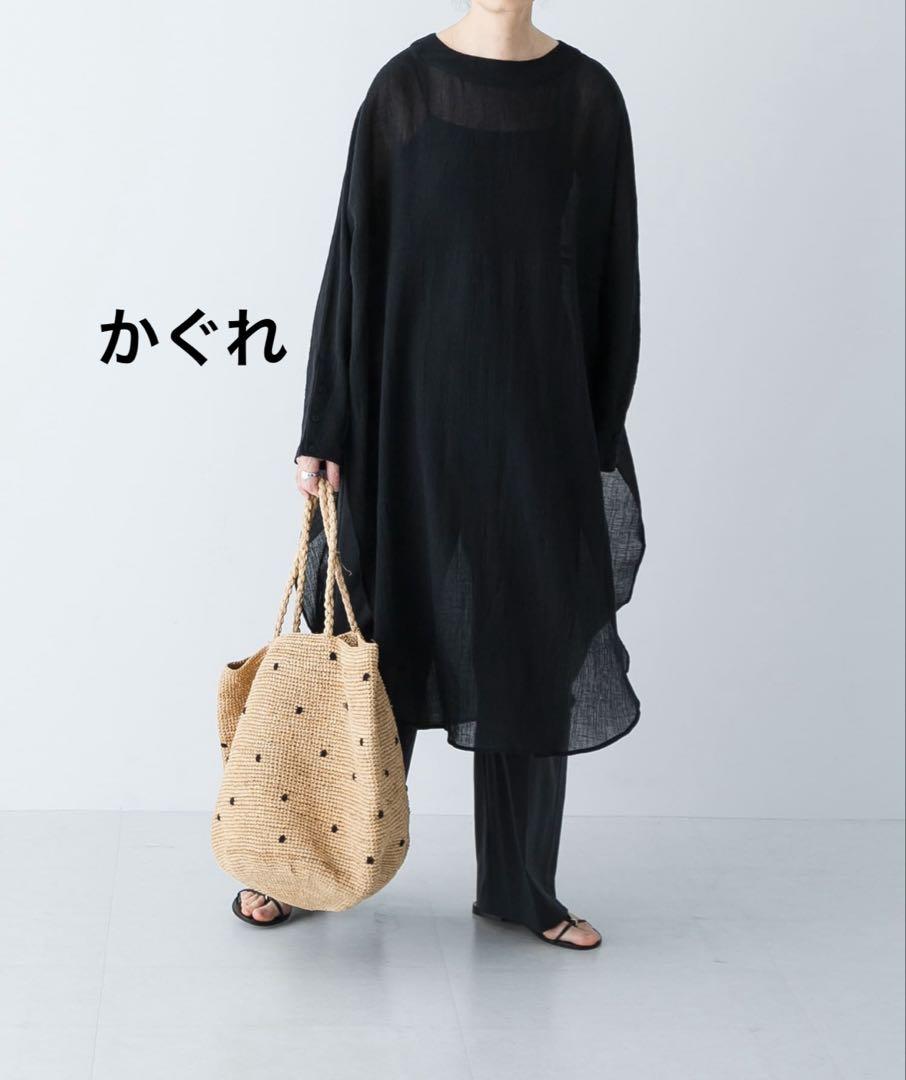 かぐれ ガーゼロングチュニックFREE SIZE・かぐれ