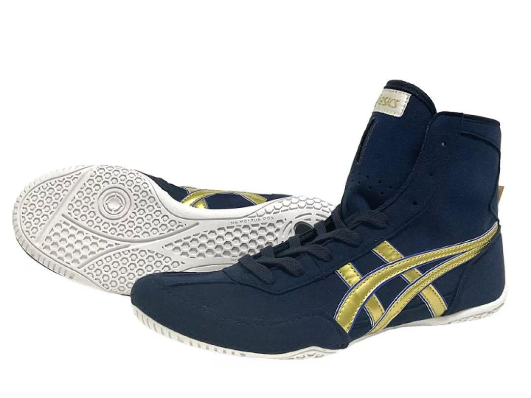 ASICS SpeciaiOrder レスリングシューズ紺金EX-EO後継27㌢