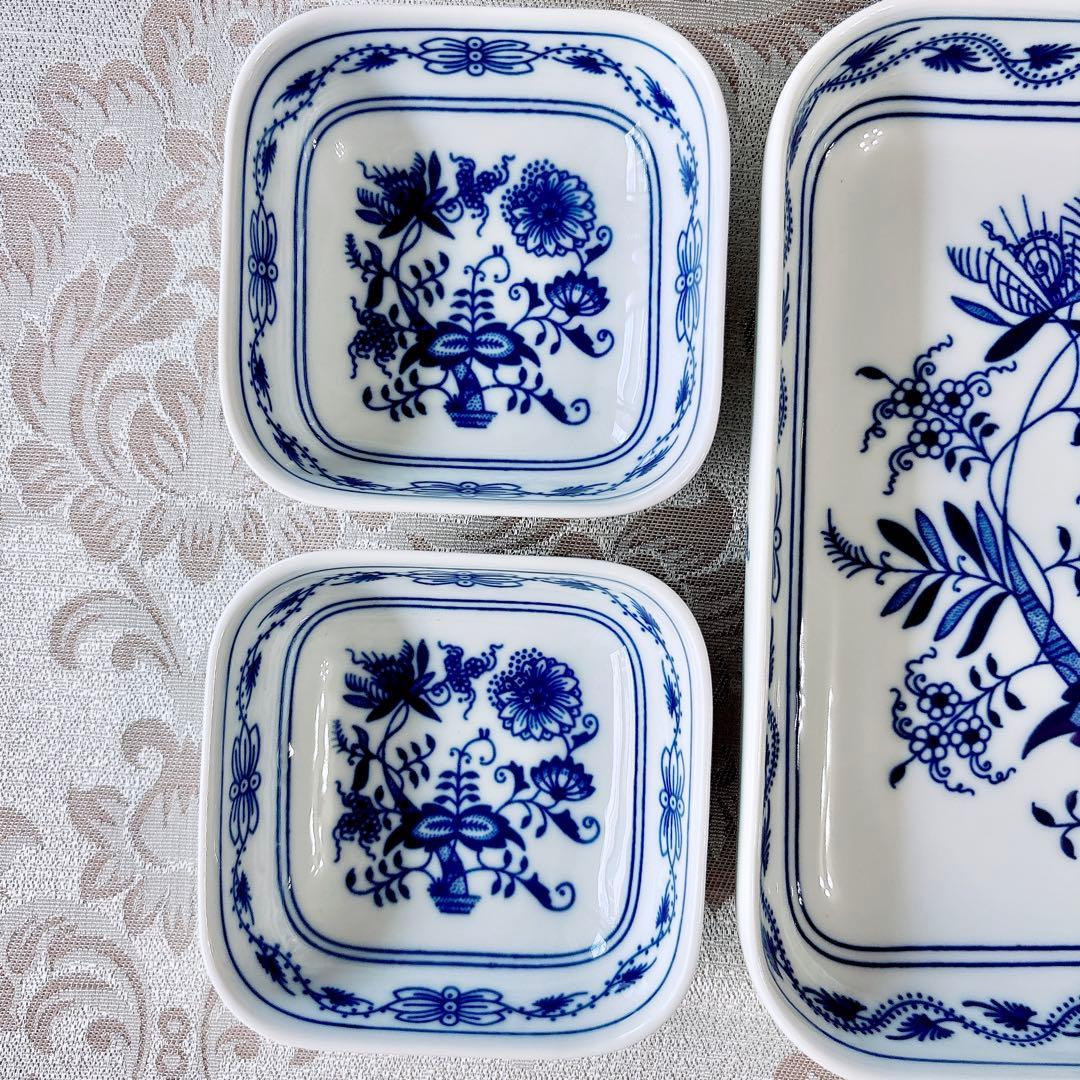 カールスバード ブルーオニオン スナックセット スクエアプレートBohemia WWW_OPDRERGINERDOGAN_COM