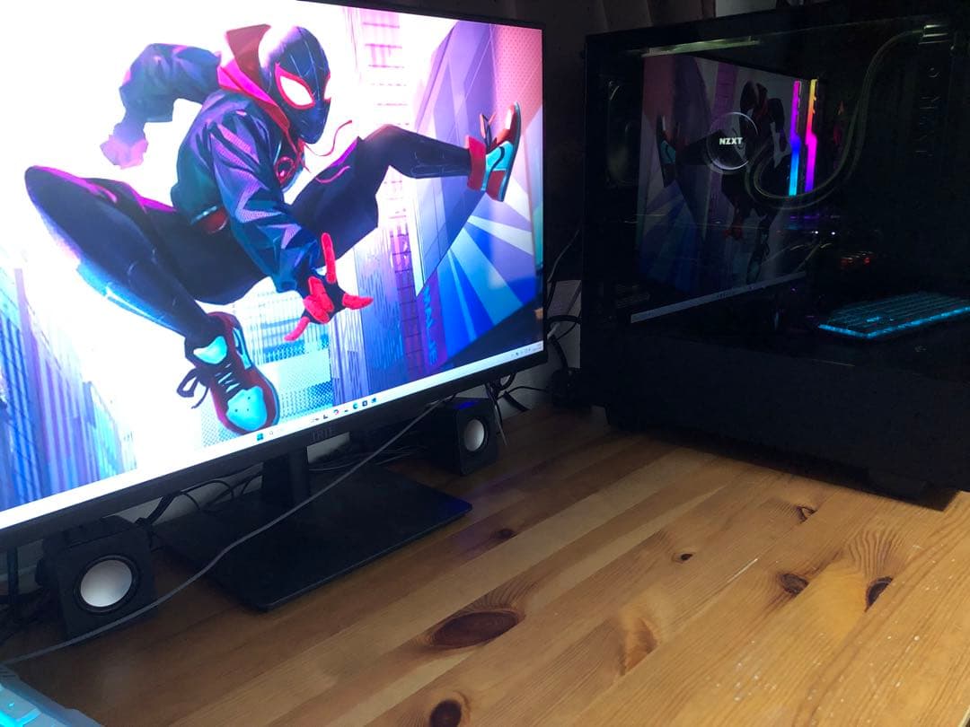 4kゲーミングモニターセット RGB水冷ミドルタワーゲーミングPC