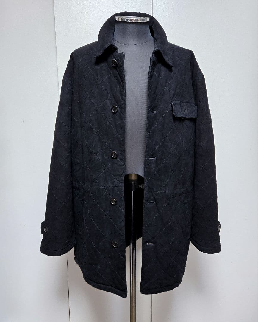 ラルフローレン ゴート スエード レザー キルティング ジャケット ライダースXL LL RALPH LAUREN Black Label Purple Label KANDAIZUMI_COM