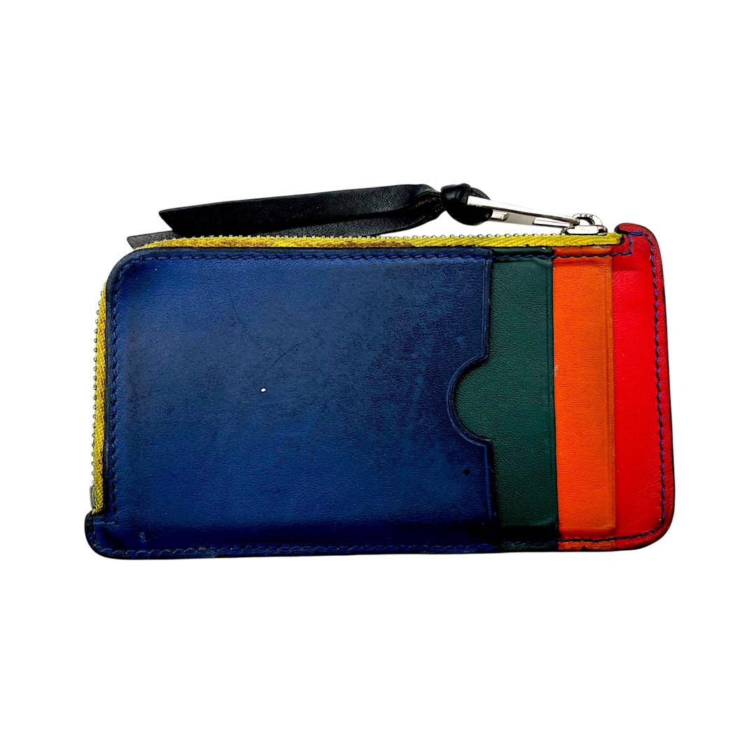 LOEWE　ロエベ　コインケース　レインボー レザー　アナグラム