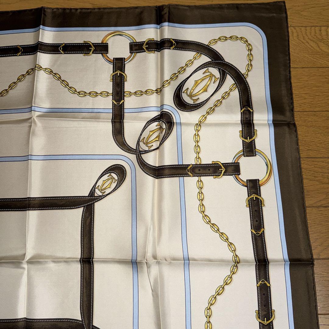caltierシルクスカーフ チェーンデザイン Cartier シルクスカーフ チェーンデザイン
