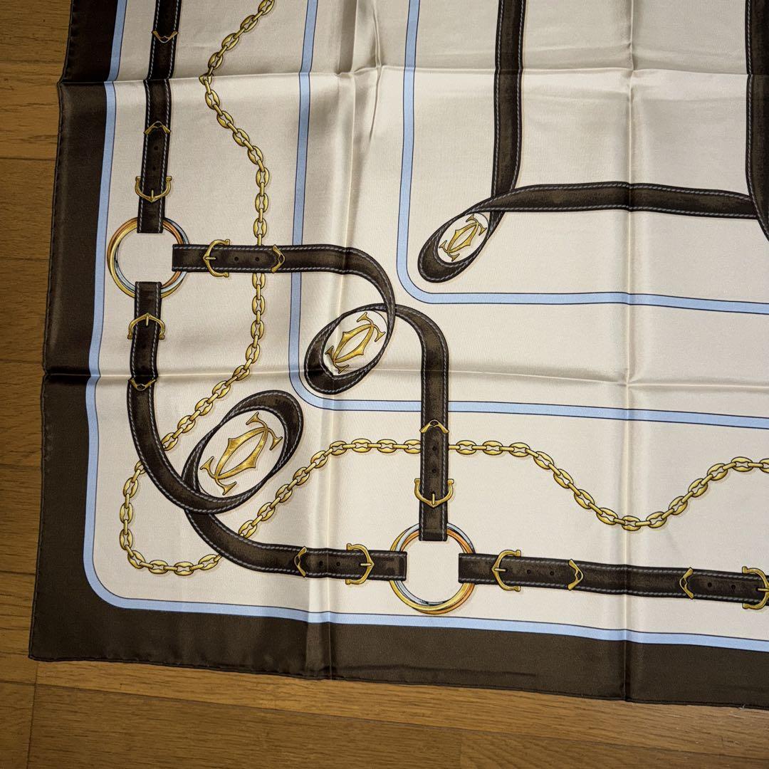 Cartier シルクスカーフ 象デザイン Cartier大判シルクスカーフ 象柄 宝石 - メルカリ