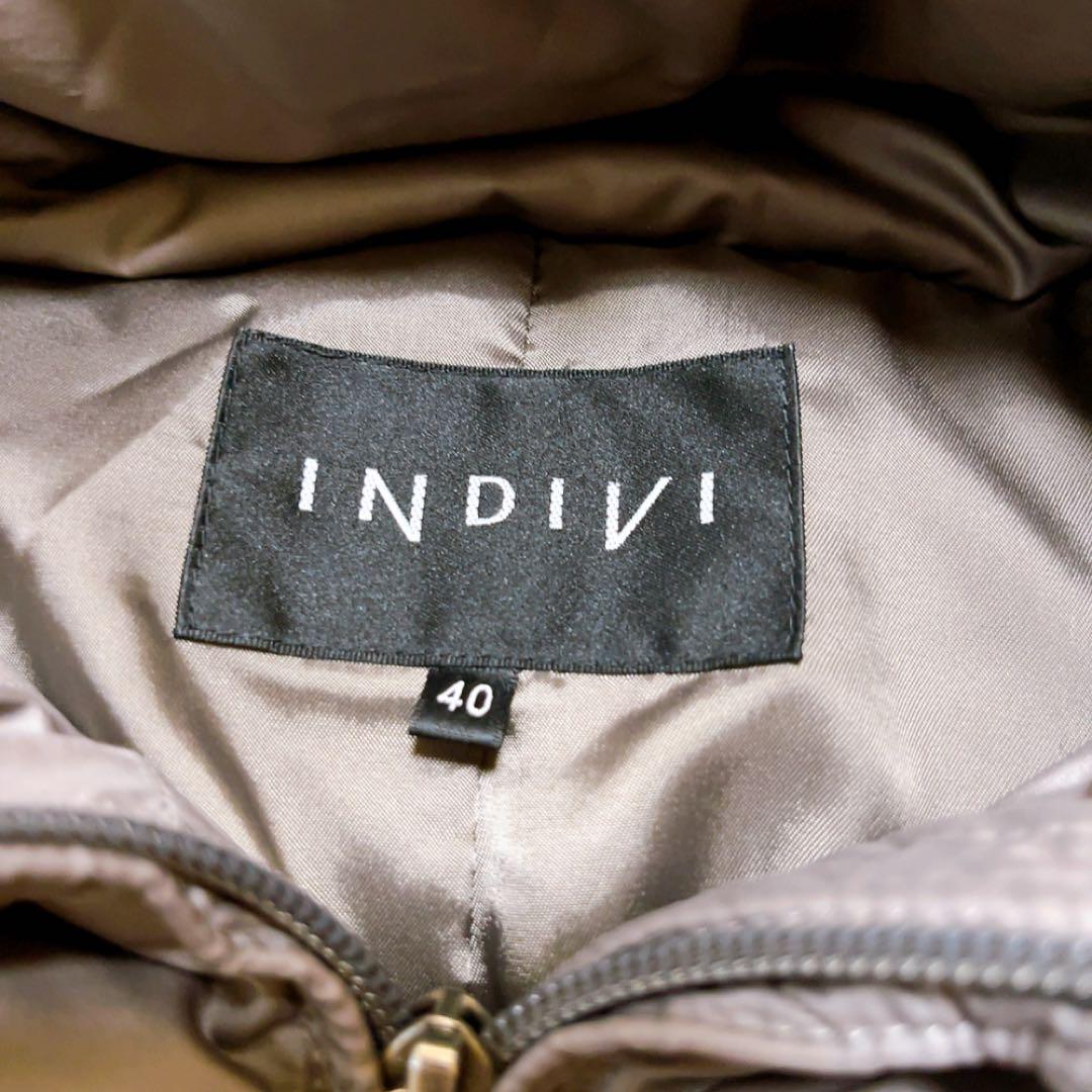 極美品♡ INDIVI ダウンコート ブルーフォックスファー ベルト付き L