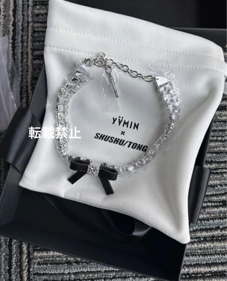 関税・送料込 YVMIN X SHUSHUTONG ジルコンリボンネックレス