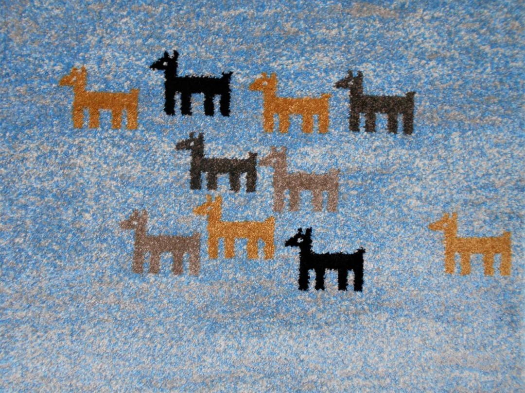 ふっかり！ウィルトン織 ギャッベ柄 高密度ラグ 150×225cm-72001