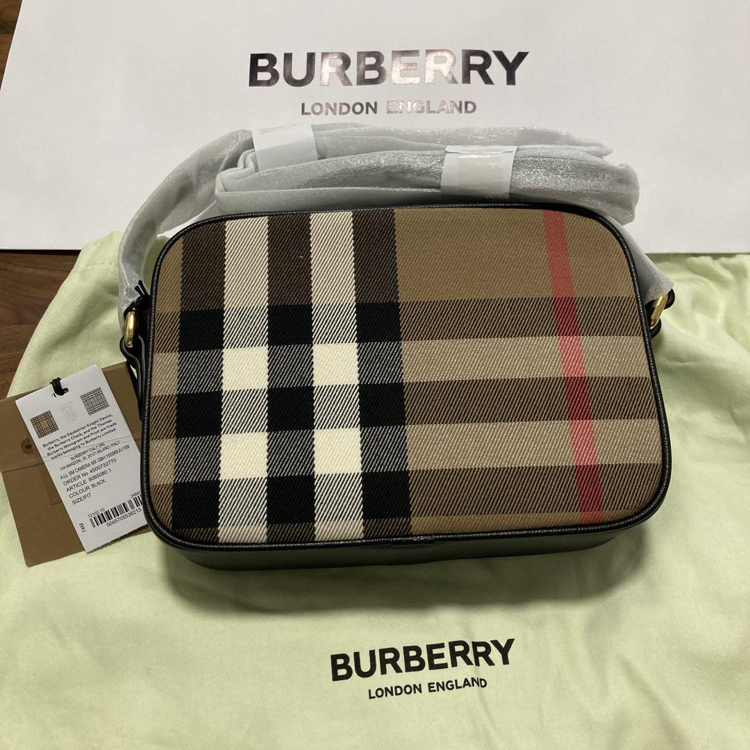 BURBERRY チェックカメラバッグ BURBERRY 新品未使用 美品 チェック柄 カメラバッグ ショルダー