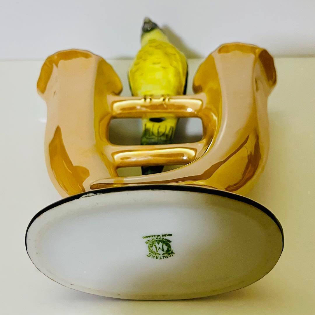 【オールドノリタケ/鳥/二輪挿し/花瓶】アールデコ/ラスター彩/フラワーベース オールドノリタケ/鳥/二輪挿し/花瓶】アールデコ/ラスター彩