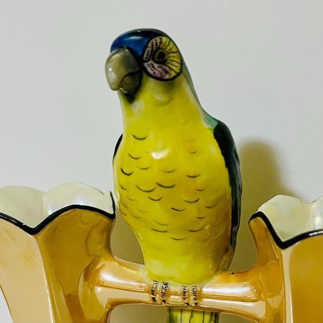 【オールドノリタケ/鳥/二輪挿し/花瓶】アールデコ/ラスター彩/フラワーベース オールドノリタケ/鳥/二輪挿し/花瓶】アールデコ/ラスター彩