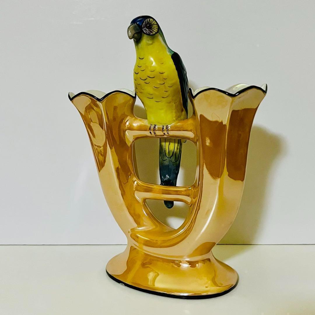 【オールドノリタケ/鳥/二輪挿し/花瓶】アールデコ/ラスター彩/フラワーベース オールドノリタケ/鳥/二輪挿し/花瓶】アールデコ/ラスター彩