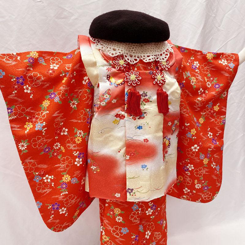 408ag88◎七五三 三歳 女児 着物&被布 桜梅菊 金彩◎美品 - メルカリ
