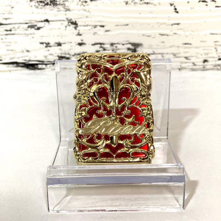 未使用】Roen ロエン zippo ジッポ オイル ライター ゴールド×赤 - タバコグッズ
