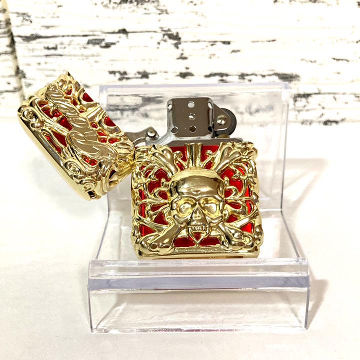 未使用】Roen ロエン zippo ジッポ オイル ライター ゴールド×赤 - タバコグッズ