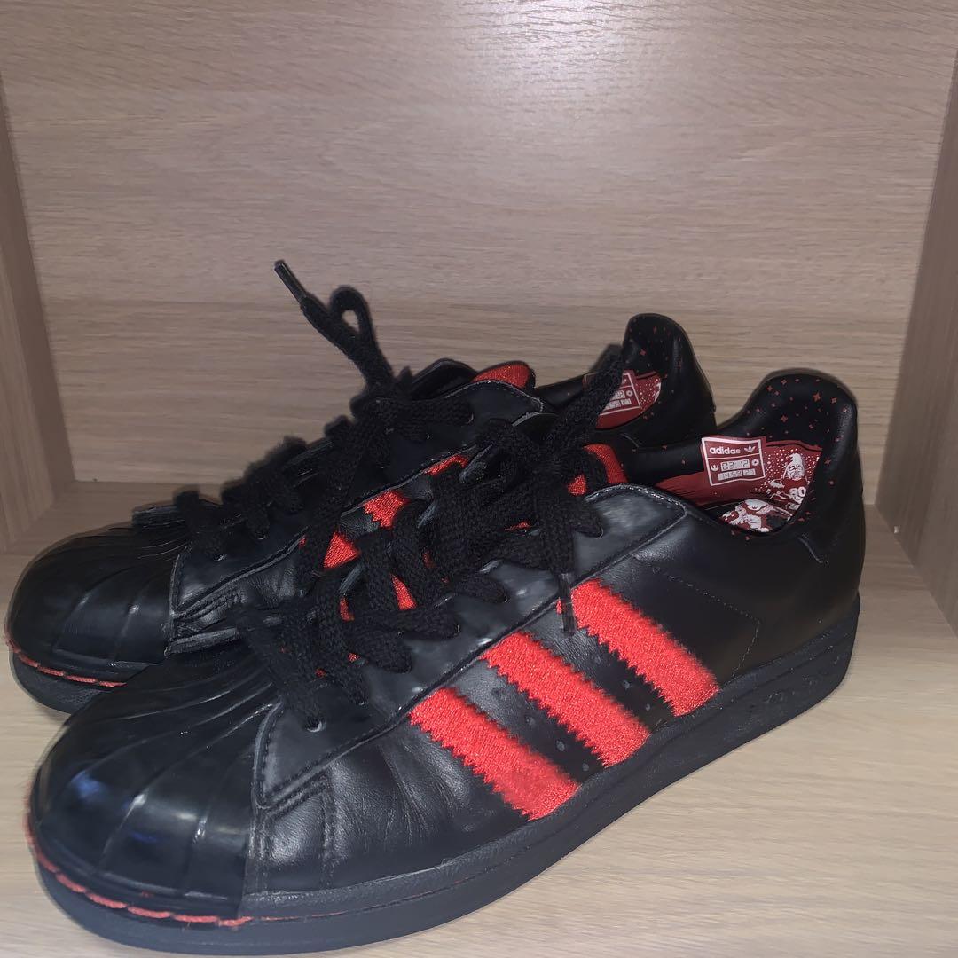 【超安い】 adidas x STARWARS スーパースター 黒赤ブラックレッド26センチ 靴