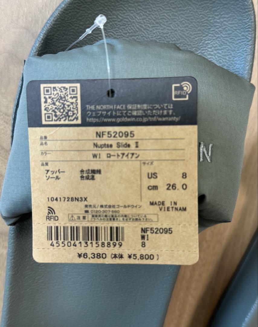 新品未使用 THE NORTH FACE ヌプシスライドⅡ 26.0 ノースフェイス ヌプシ スライドⅡ サンダル 26㎝ - メルカリ
