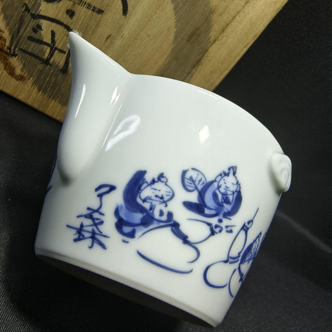 茶道具 染付宝瓶 京焼 作家手作り 共箱 時代物 未使用美品 旧家蔵出 骨董 茶道具 染付宝瓶 京焼 作家手作り 共箱 時代物 未使用美品 旧家