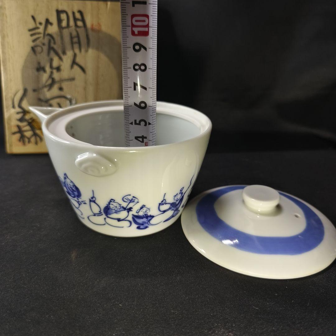 茶道具 染付宝瓶 京焼 作家手作り 共箱 時代物 未使用美品 旧家蔵出 骨董 茶道具 染付宝瓶 京焼 作家手作り 共箱 時代物 未使用美品 旧家