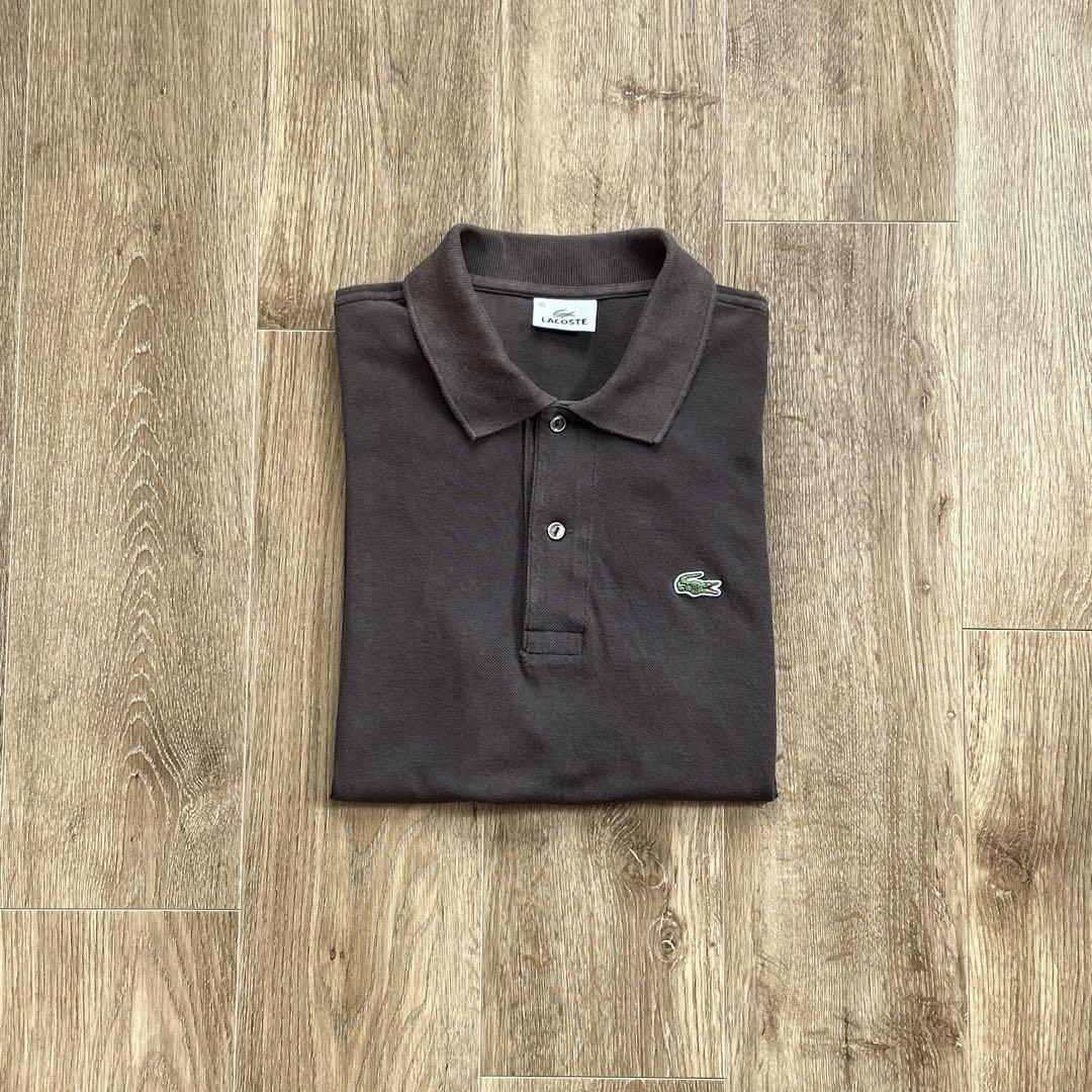 【人気モデル】LACOSTE L1212 ポロシャツ 旧タグ ブラウン L