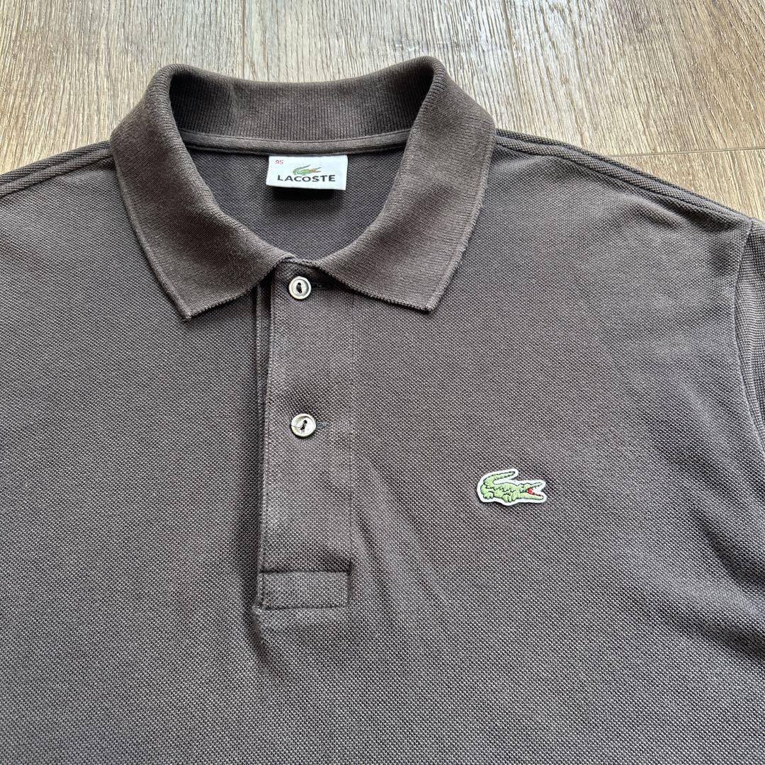 【人気モデル】LACOSTE L1212 ポロシャツ 旧タグ ブラウン L 人気モデル】LACOSTE L1212 ポロシャツ 旧タグ ブラウン L