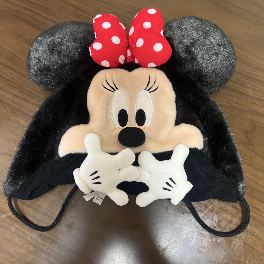ミニーマウス 帽子 フワフワ　ファンキャップ　左手セット