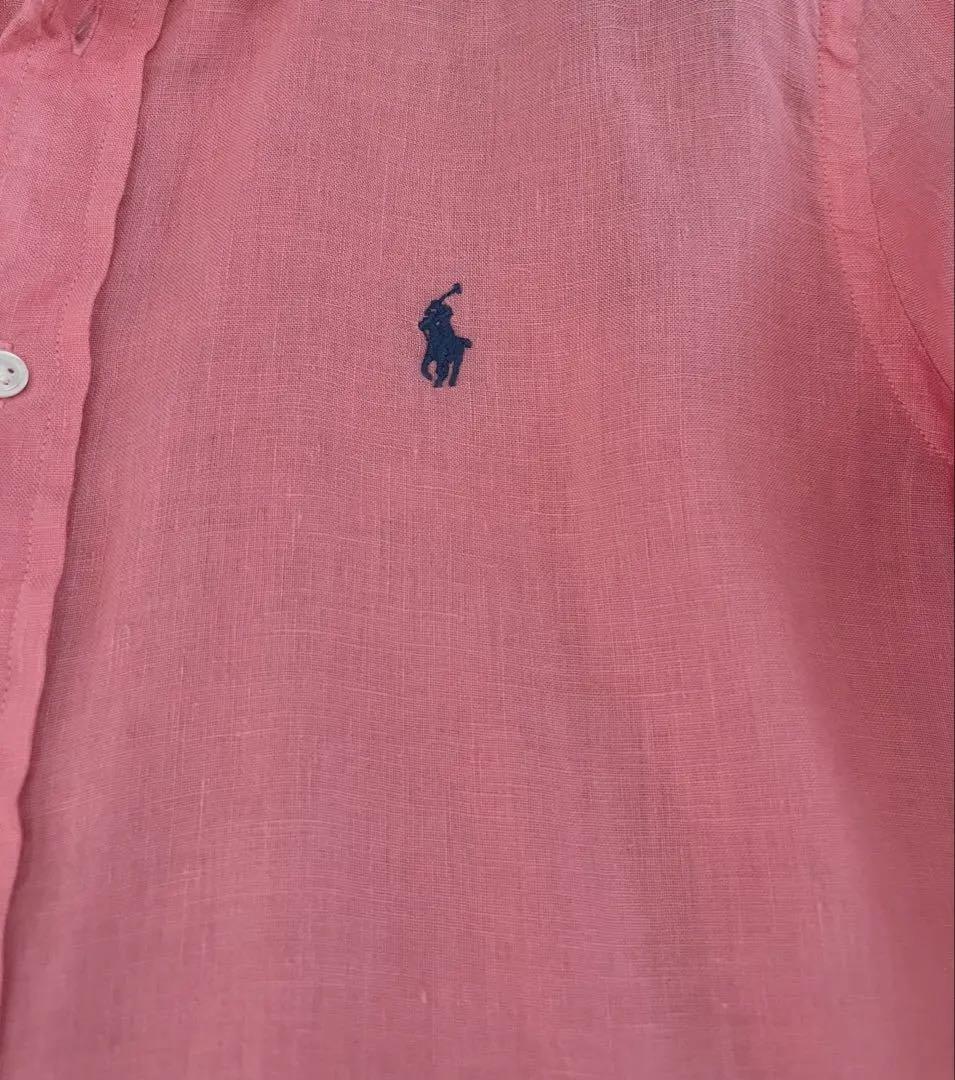 POLO RALPH LAUREN(ポロラルフローレン)：リネンシャツ　ピンク
