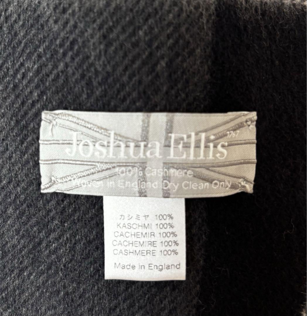 Joshua Ellis カシミヤ ストール チェック柄