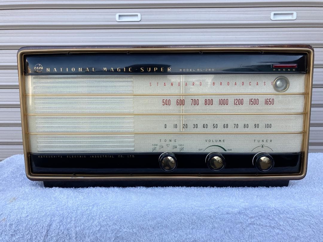 1ヶ月保証付ナショナル真空管ラジオ マジックスーパーBL-280前期初期型整備済目立った傷や汚れなし