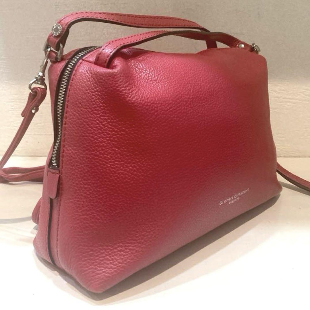 【美品】GIANNI CHIARINI アリファ 2WAY レザーバッグ M