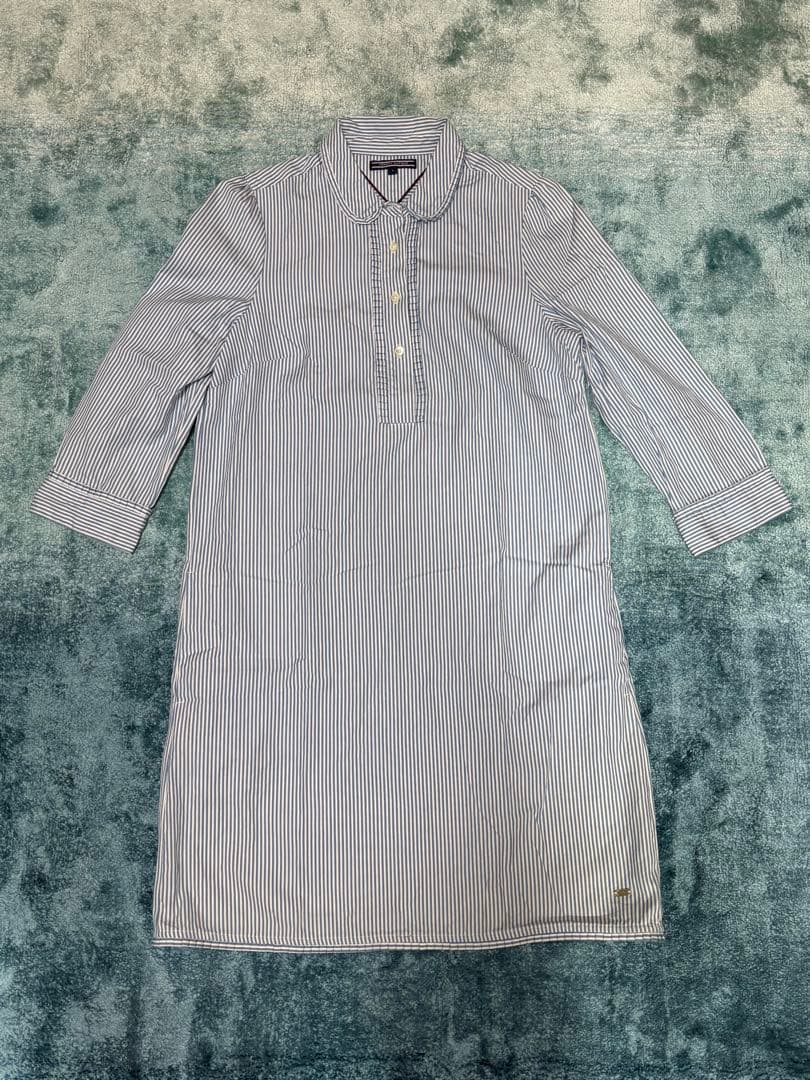 TOMMY HILFIGER ストライプ五分袖チュニック サイズ4S TOMMY HILFIGER